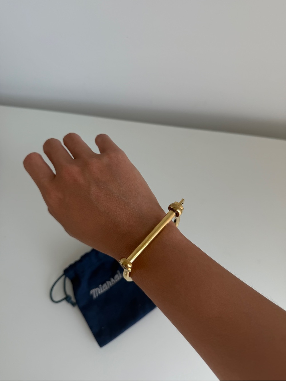 Miansai Gold Thin Screw Cuff - Picture 2 of 3